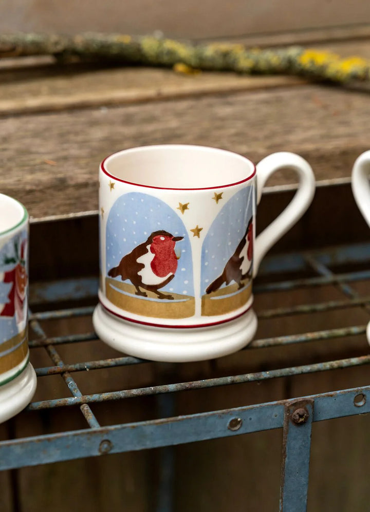 Robin Snow Globe 1/2 Pint Mug