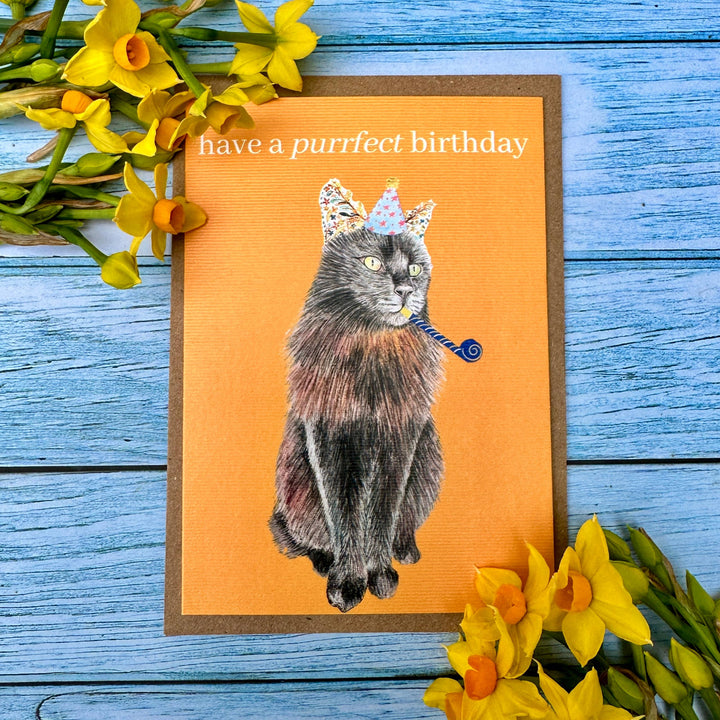 Purrfect Cat Birthday Eco Friendly Card