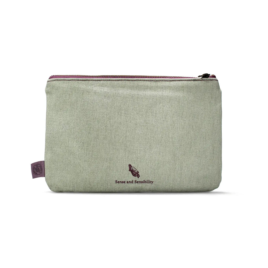 Jane Austen "Sense and Sensibility" Recycled Cotton Zipped Pouch