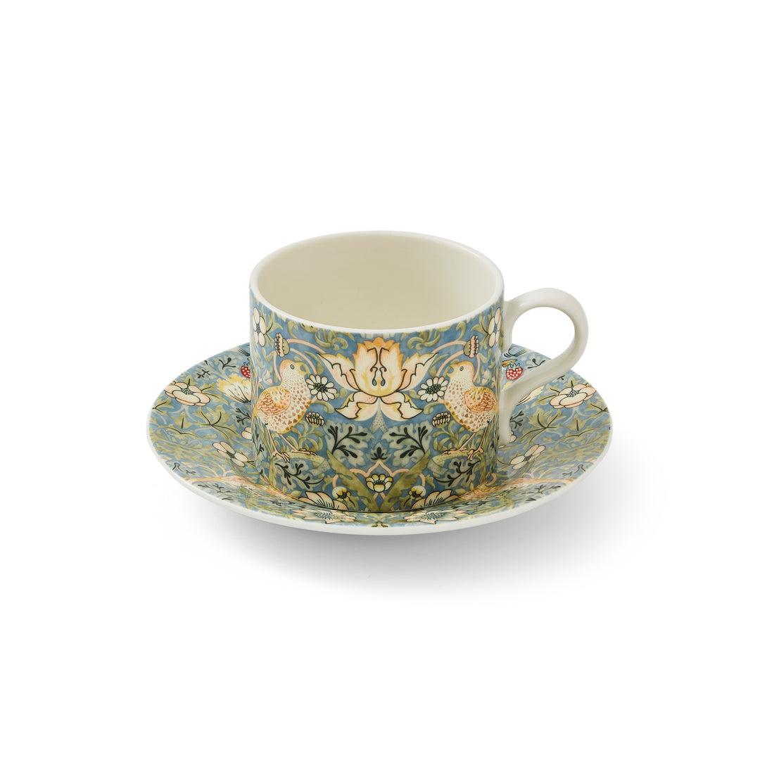 William Morris Co. Strawberry Thief Teacup and Saucer by Spode