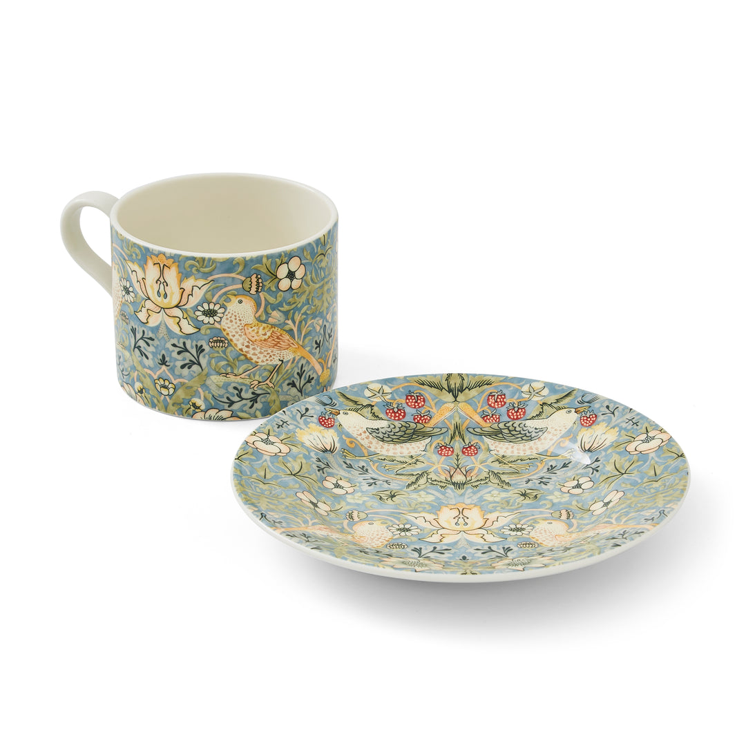 William Morris Co. Strawberry Thief Teacup and Saucer by Spode