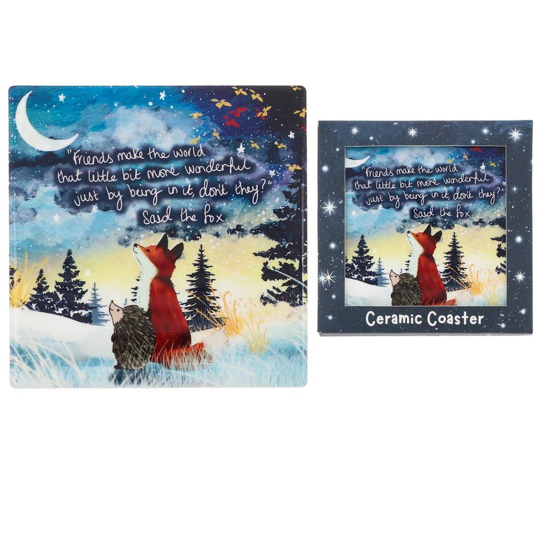 Fox Under The Moon Wonderful Friend Coaster