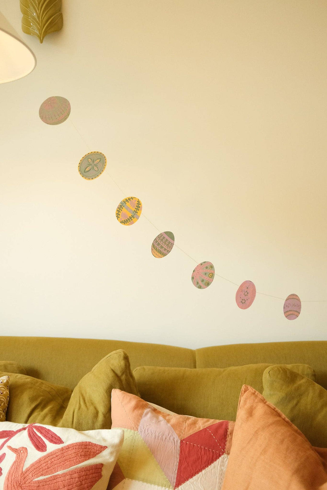 Egg Hunt Sewn Cotton Paper Garland