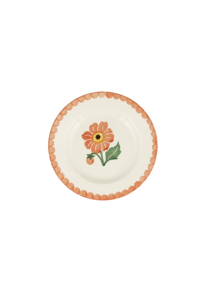 Dahlia Hand-Stamped  6 1/2 inch Plate