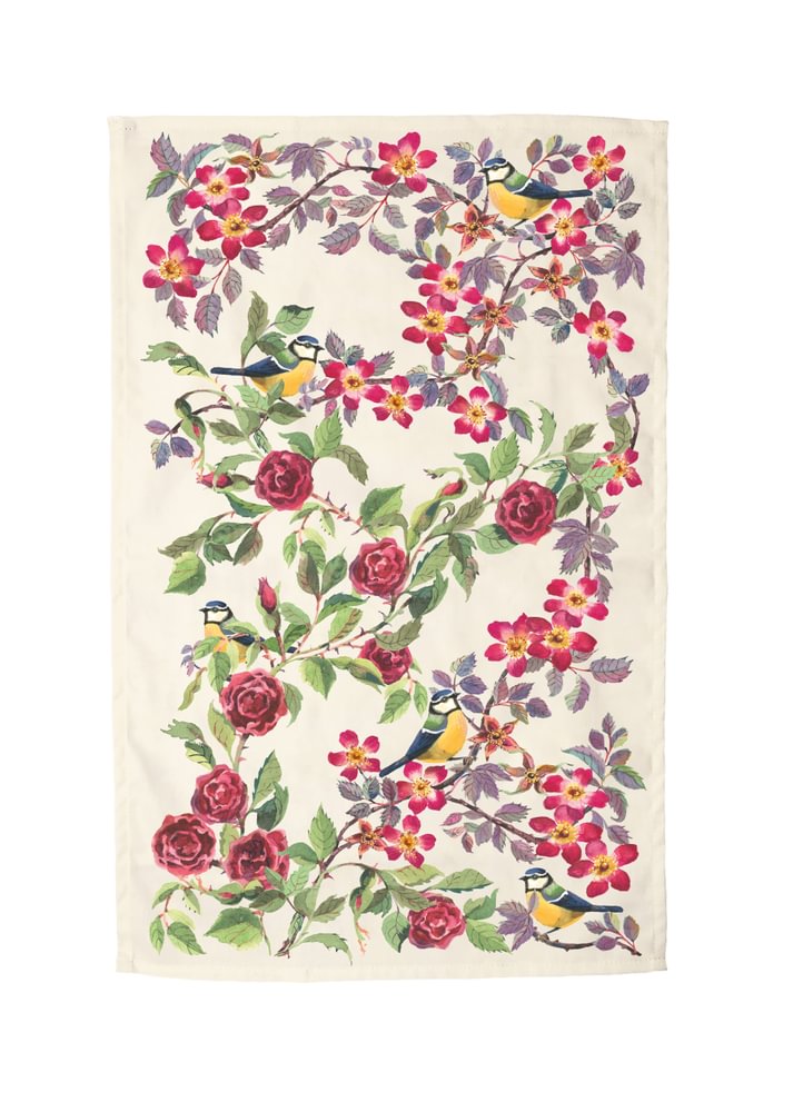 BIrds In The Garden Tea Towel