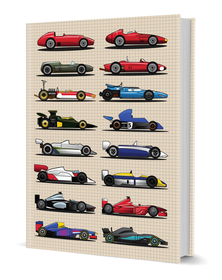 Grand Prix Racing Cars Hardcover Notebook