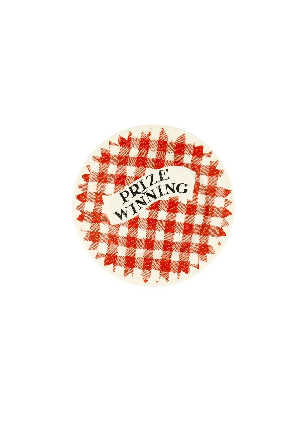 Red Gingham Prize Winning 6 1/2 inch plate