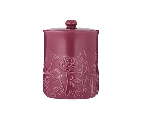 In The Meadow Medium Storage Jar with Lid-- Purple