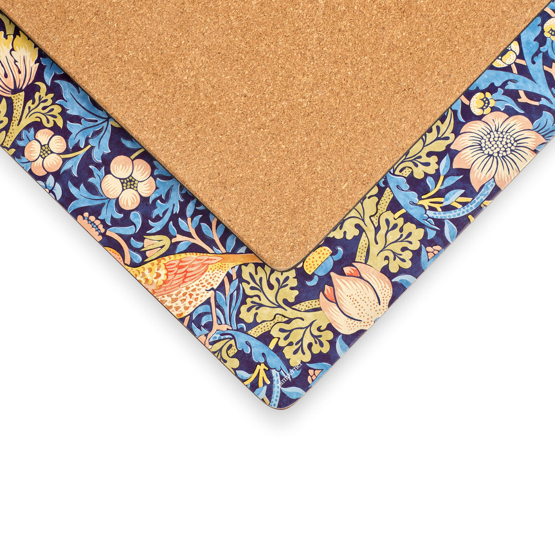Spode Morris and Co Strawberry Thief Blue Placemats - Set of 4