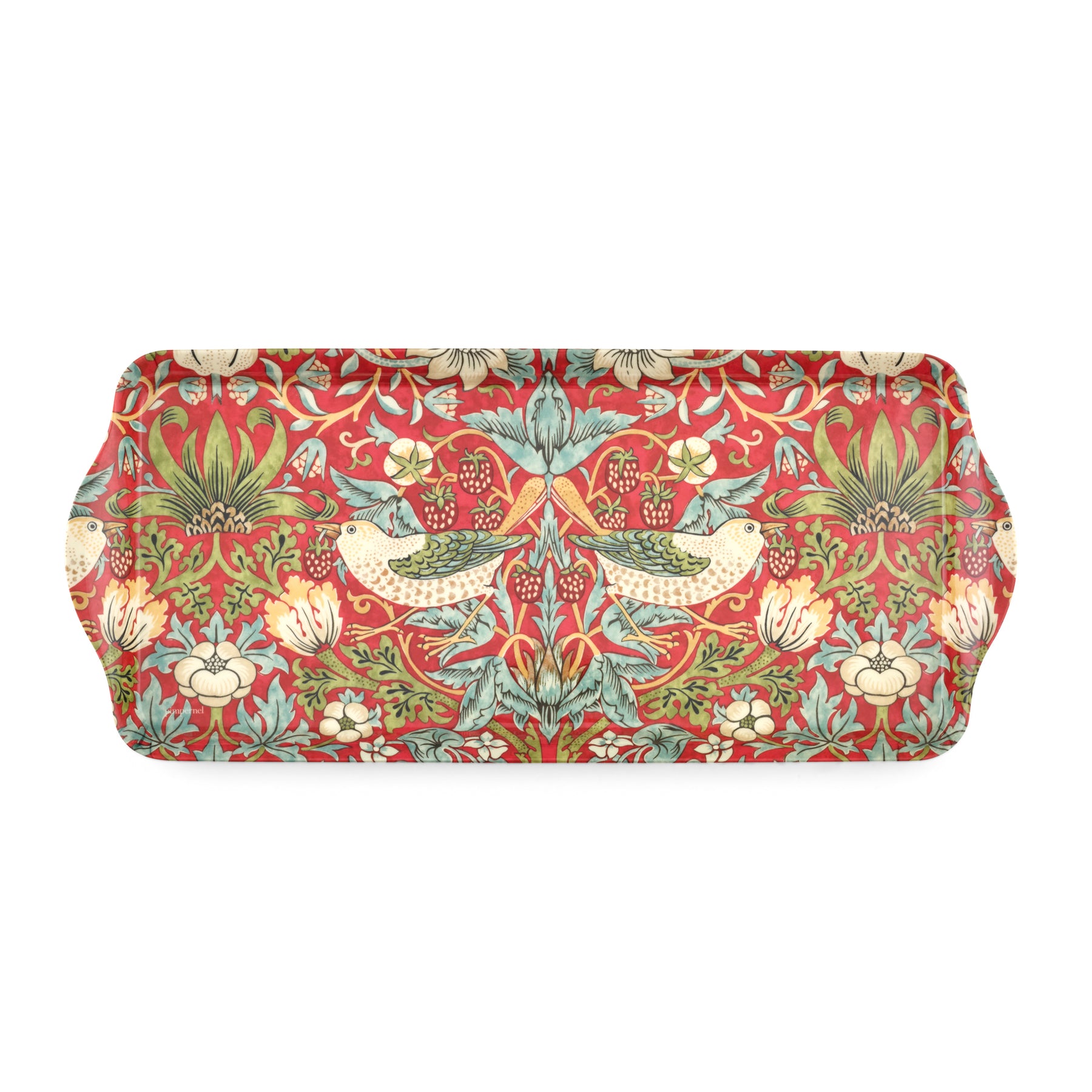 Pimpernel Strawberry Thief Red Melamine Sandwich Tray The Bee s Knees British Imports