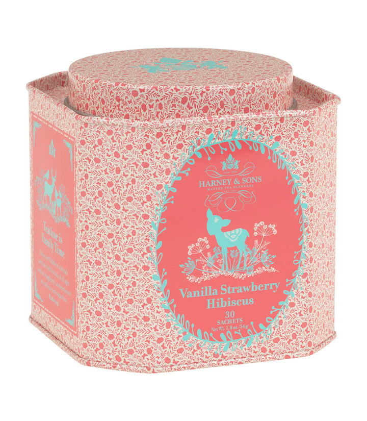 Vanilla Strawberry Hibiscus Caffeine Free Tea - 30 Sachets