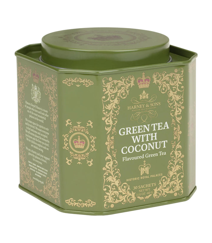 Harney & Sons Green Tea with Coconut, Ginger & Vanilla -  30 Sachets