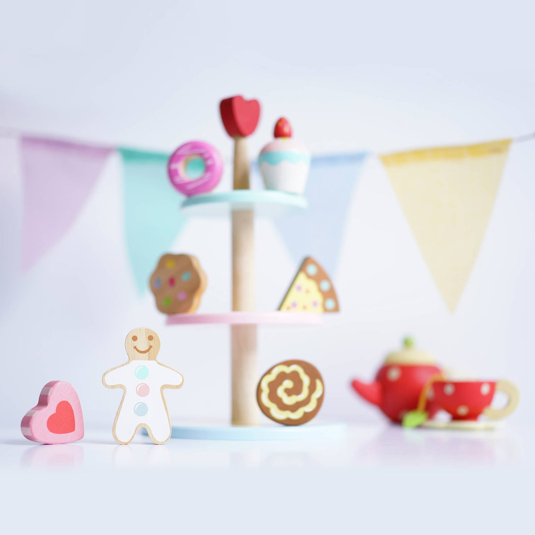 Three Tier Cake Stand with Hearts