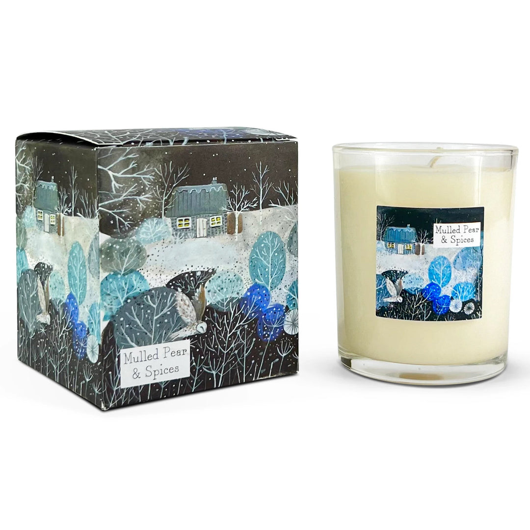 Mulled Pear & Spice Illustrated 20cl Glass Candle