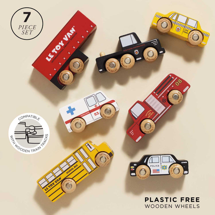 American Wooden Car Set