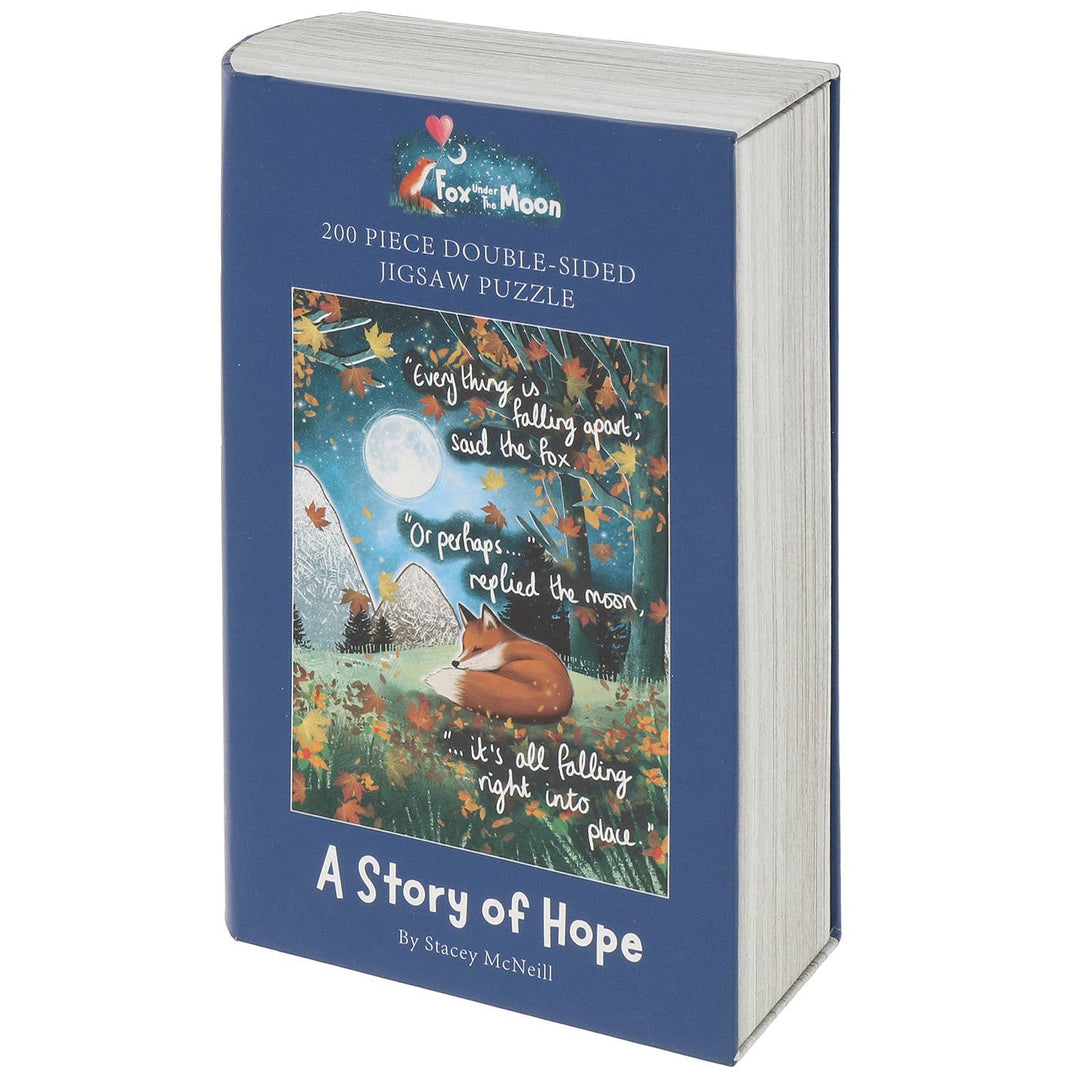 Fox Under The Moon Hope 200 Piece Double Sided Jigsaw Puzzle