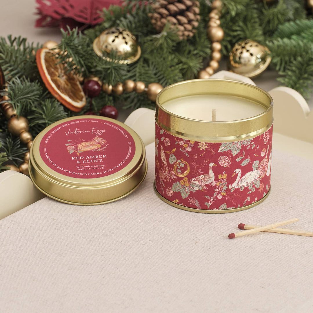 Ten Lords A Leaping Candle - Red Amber & Clove