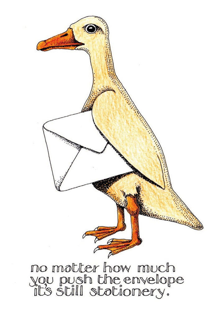 Stationary Duck Card by Simon Drew