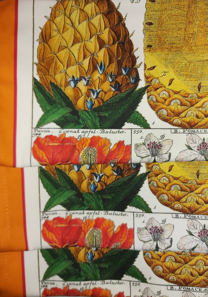 Exotic Fruit Antique Botanical Print Luxury Tea Towel