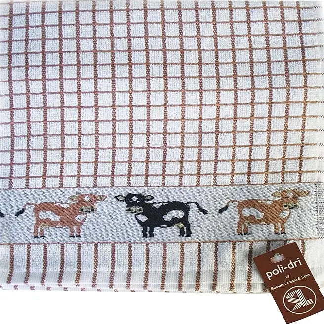 Cows Jacquard Weave Tea Towel