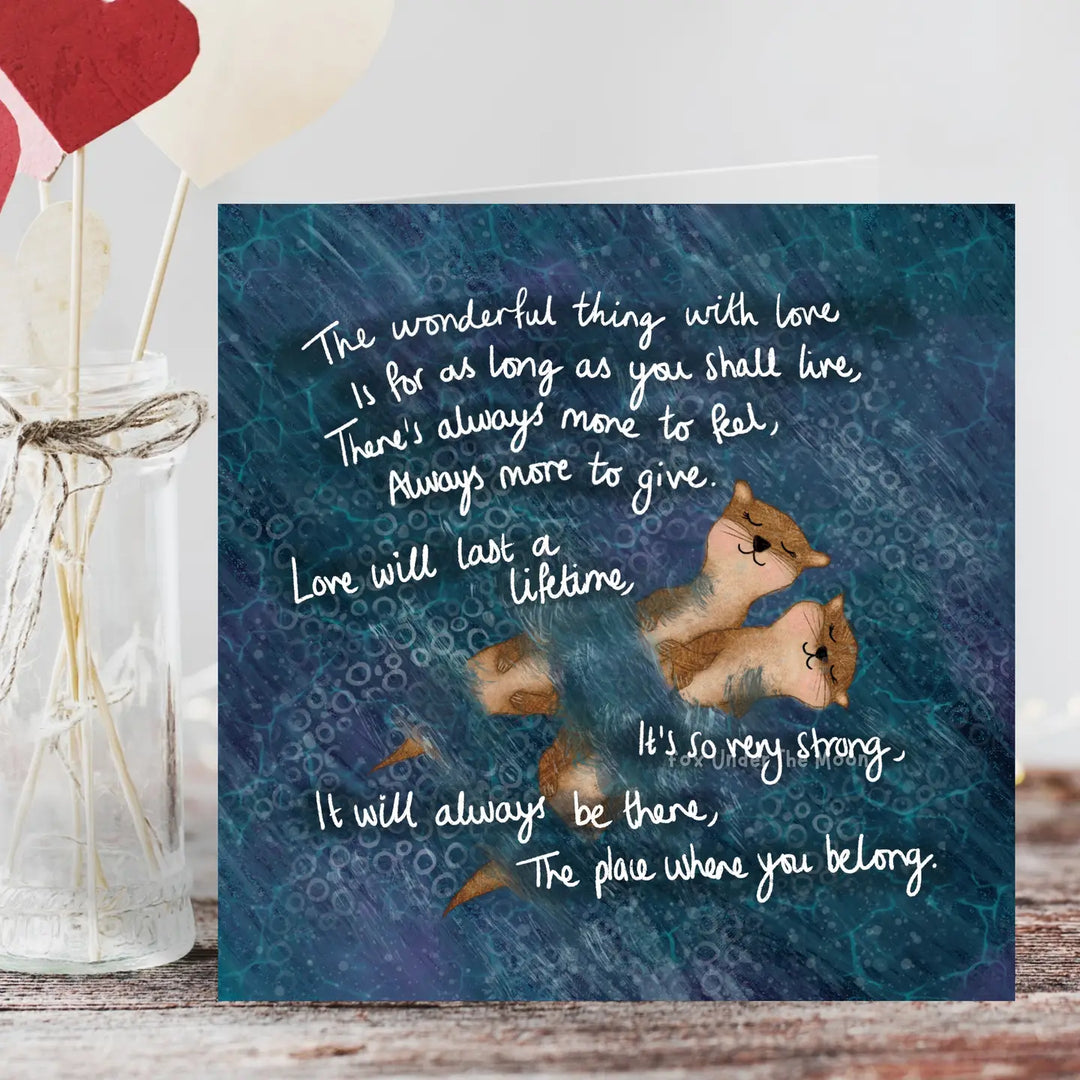 'Love' Wedding, Anniversary & Relationship Greeting Card