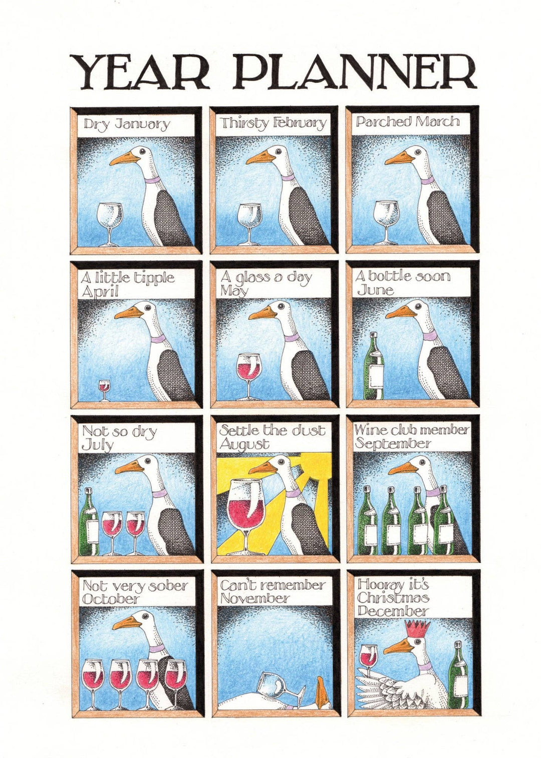 Year Planner Card by Simon Drew