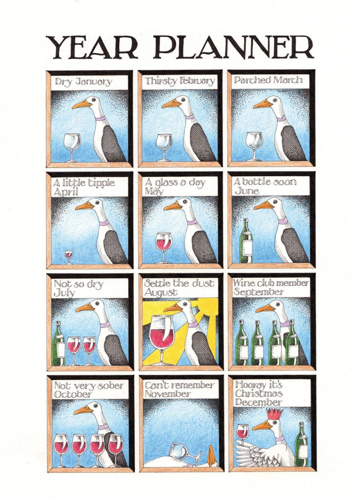 Year Planner Card by Simon Drew