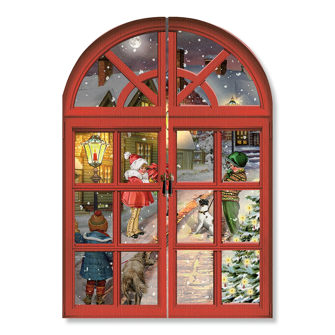 Christmas Windows Advent Calendar Card