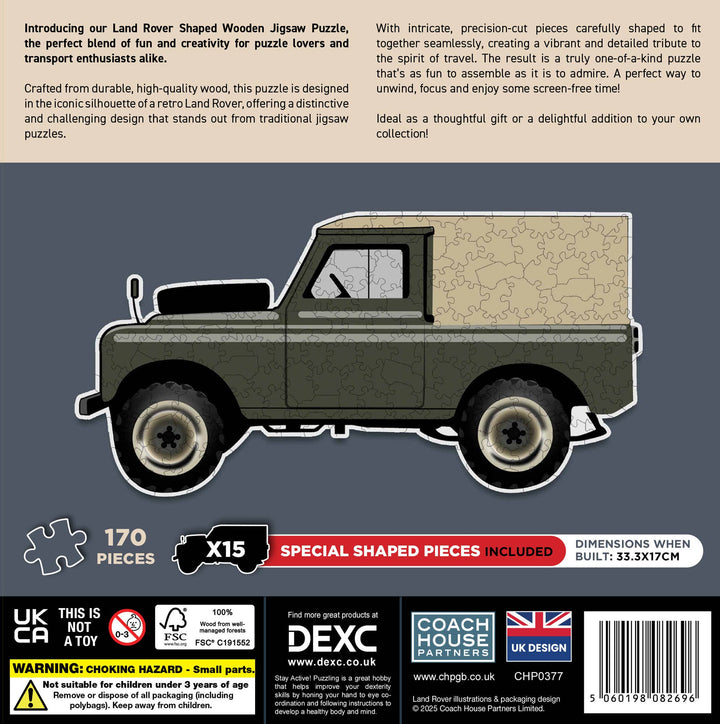 Landy 4x4 Shaped Wooden Jigsaw