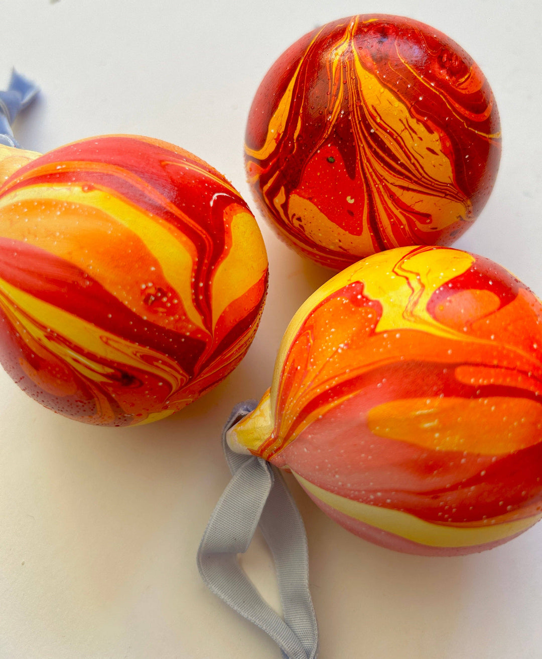 Marbled Ceramic Baubles by the Colour Emporium