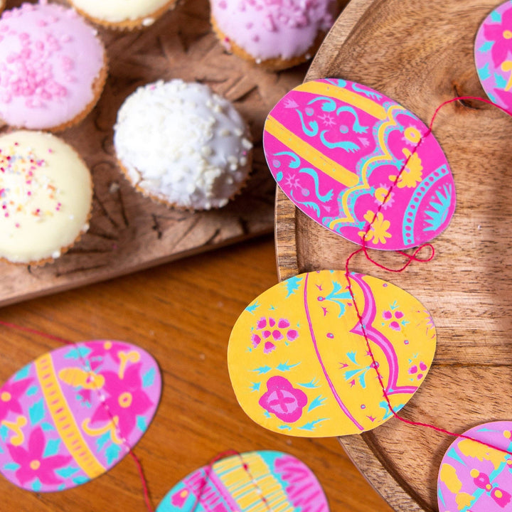 Easter Egg Sewn Paper Garland