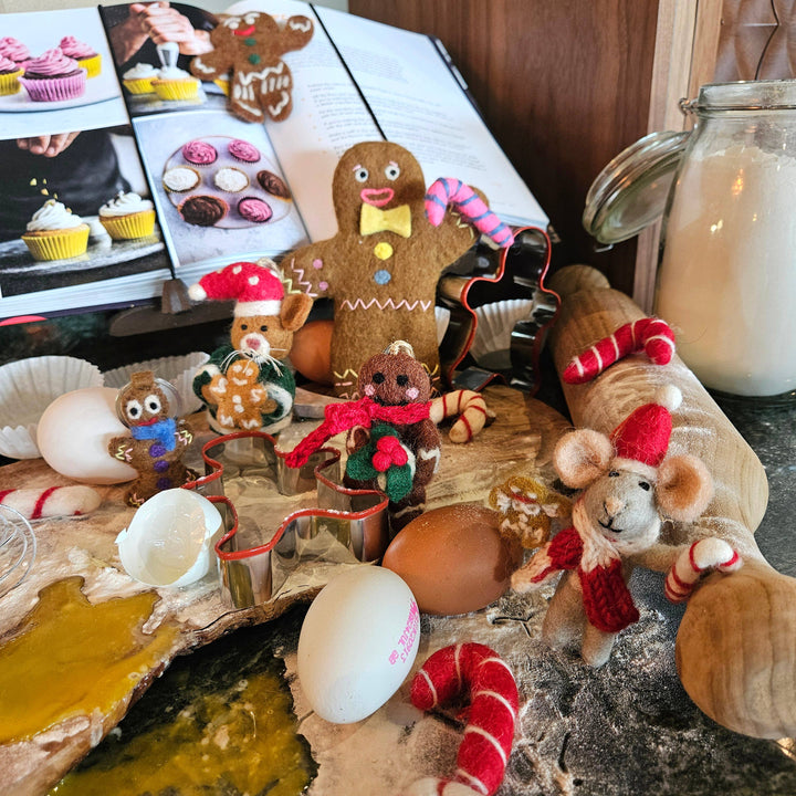 Harvey Hamster Handmade Felt  Christmas Hanging Decoration