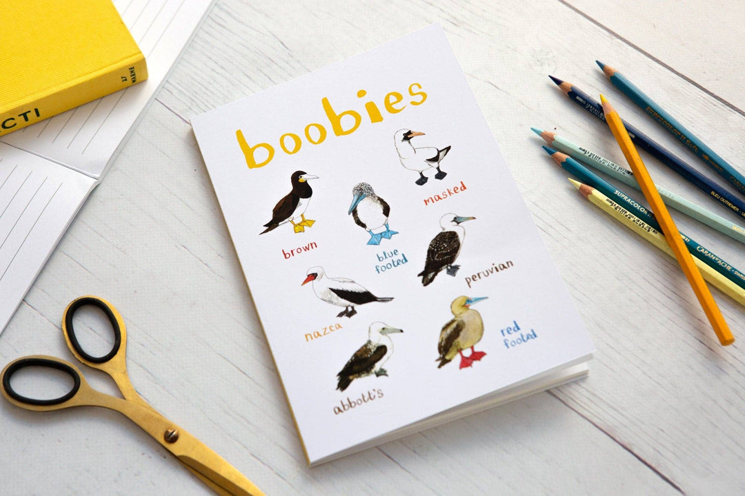 Boobies Recycled Notebook - A5