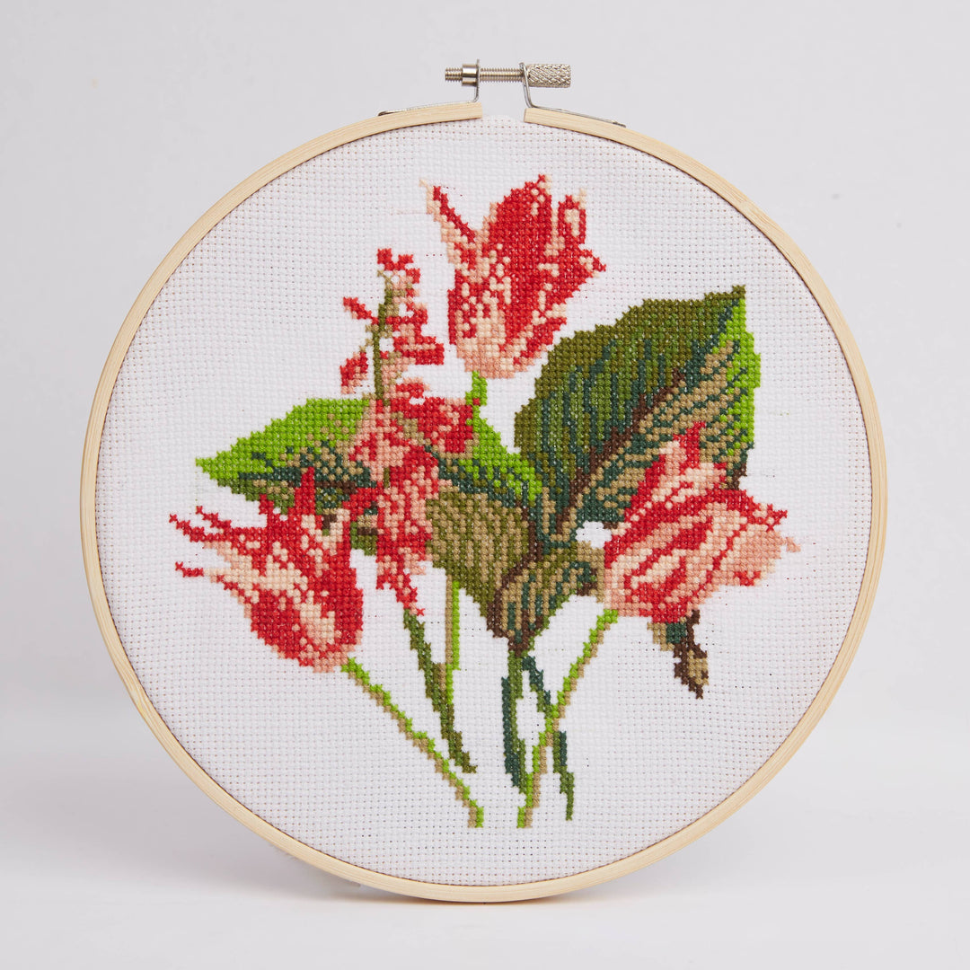 Royal Horticultural Society Tulip Bouquet Cross Stitch Kit (Second-- Dented Packaging)