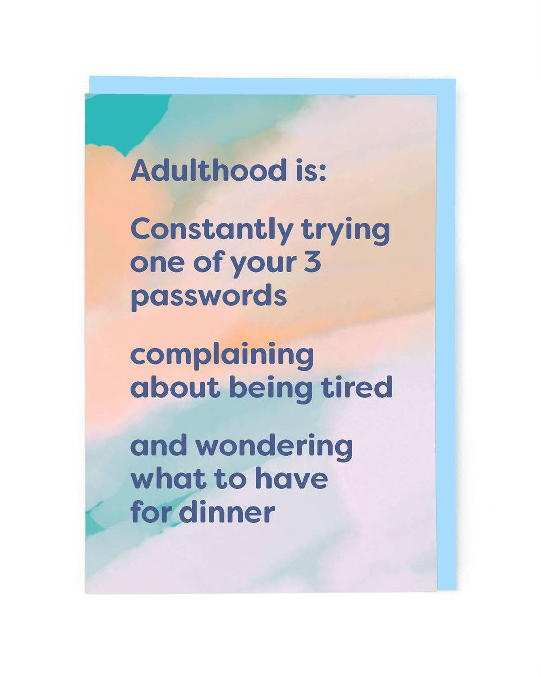 Adulthood Is Greetings Card by Colour Me Happy