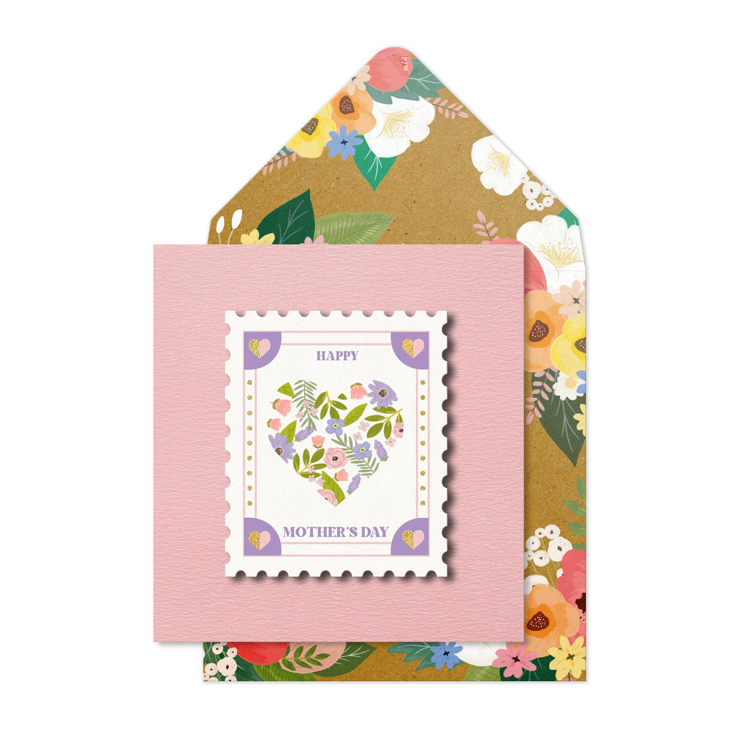 Happy Mother's Day Vintage Stamp Handmade Greeting Card