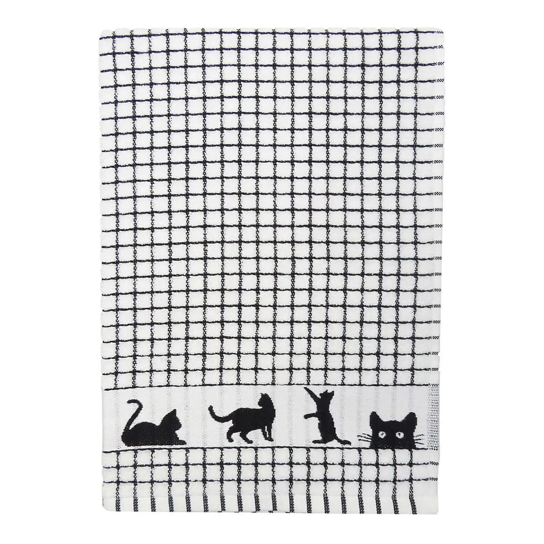 Cats Jacquard Weave Tea Towel