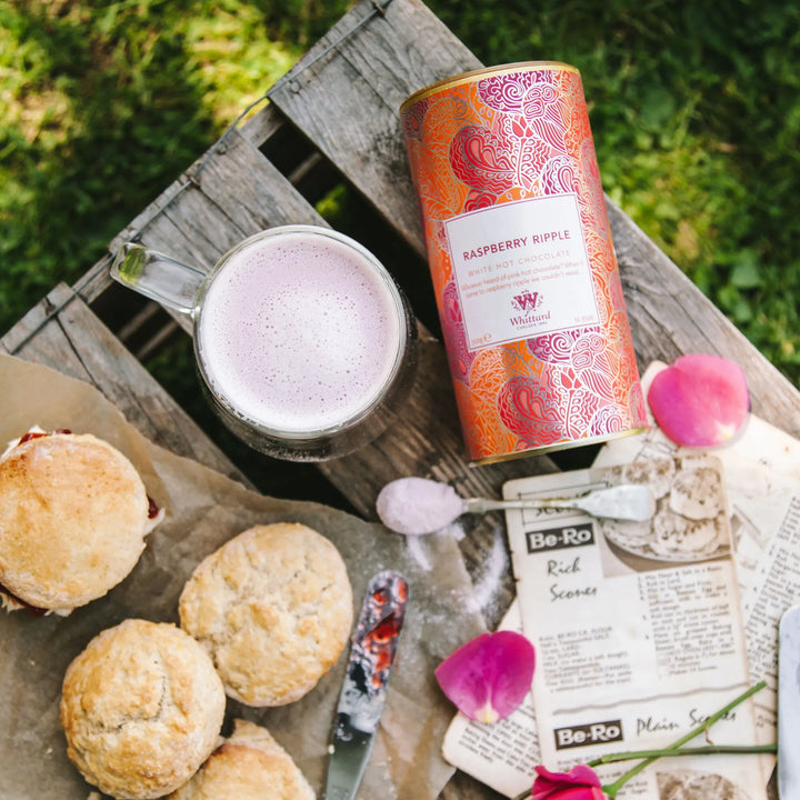 Raspberry Ripple Flavor White Hot Chocolate