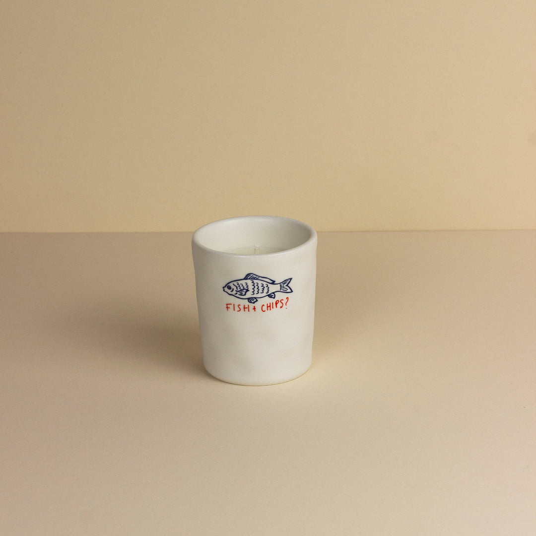 St Ives Beach Club: Fish & Chips Candle - Tomato Leaf