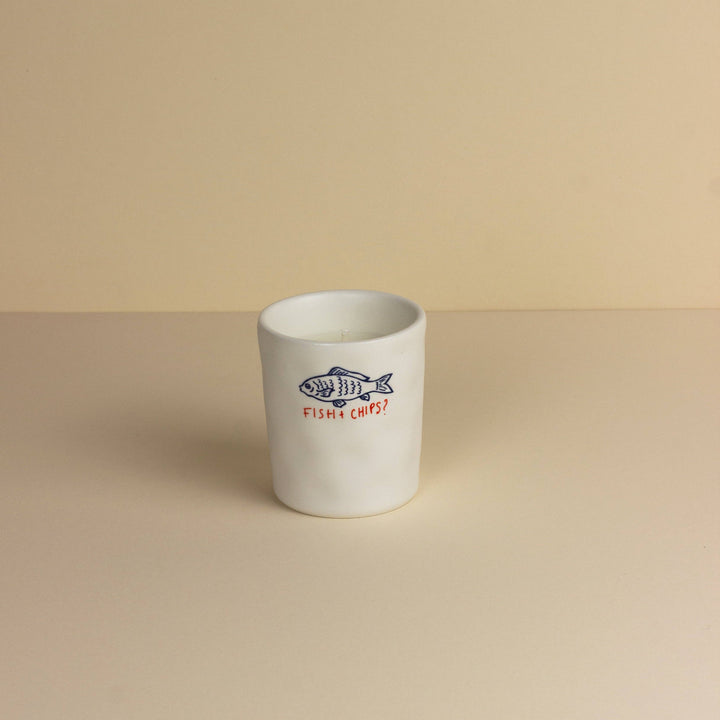 St Ives Beach Club: Fish & Chips Candle - Tomato Leaf