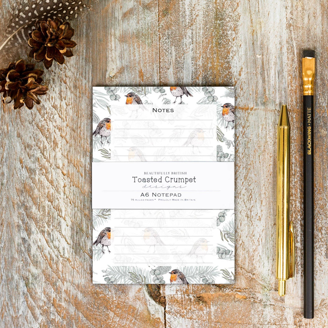 Robin & Eucalyptus A6 Jotter Notepad