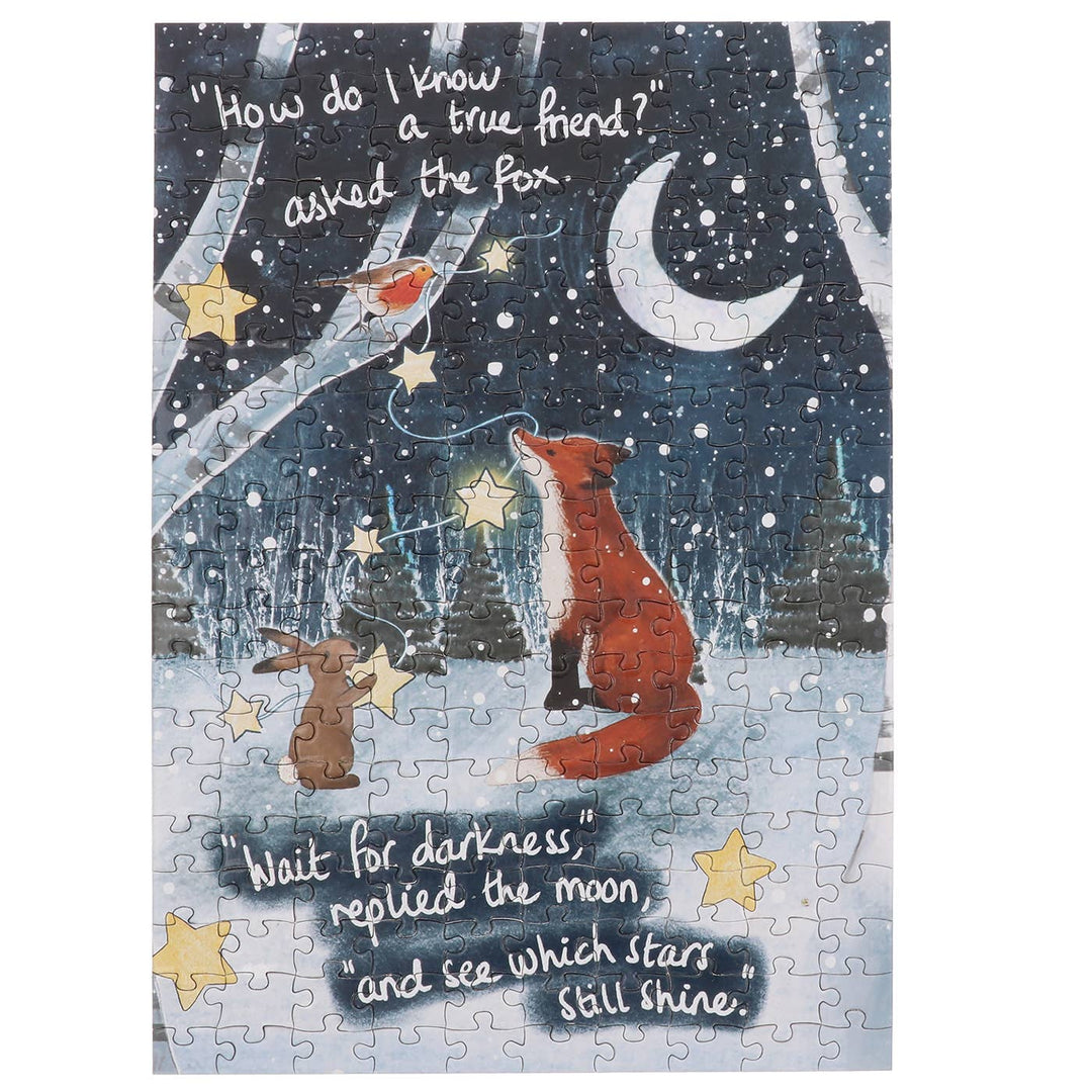 Fox Under The Moon Friendship 200 Piece Double Sided Jigsaw Puzzle