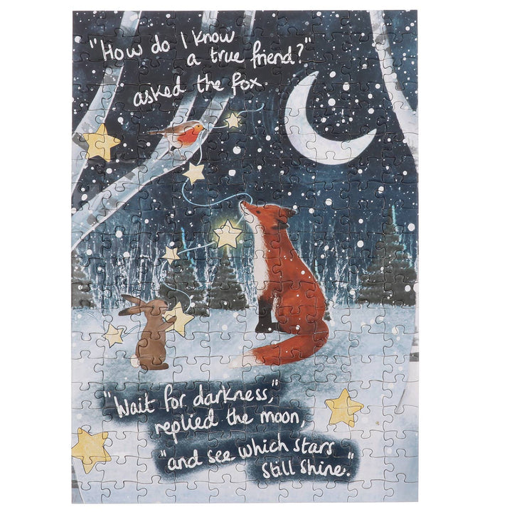 Fox Under The Moon Friendship 200 Piece Double Sided Jigsaw Puzzle