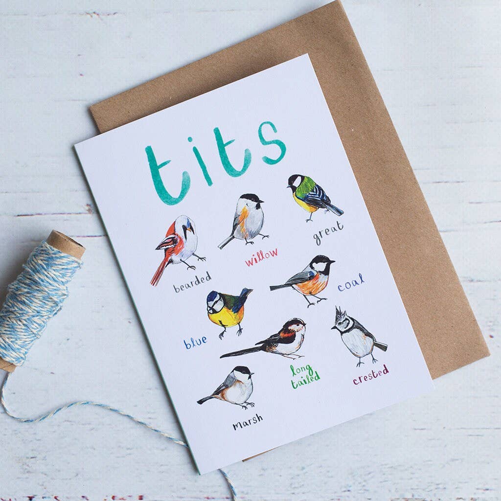 Tits Blank Bird Card