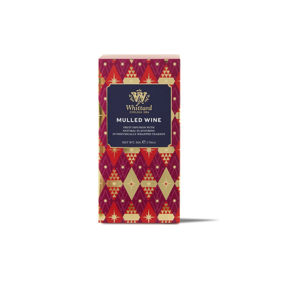 Whittard Christmas Mulled Wine 25 Individually Wrapped Teabags