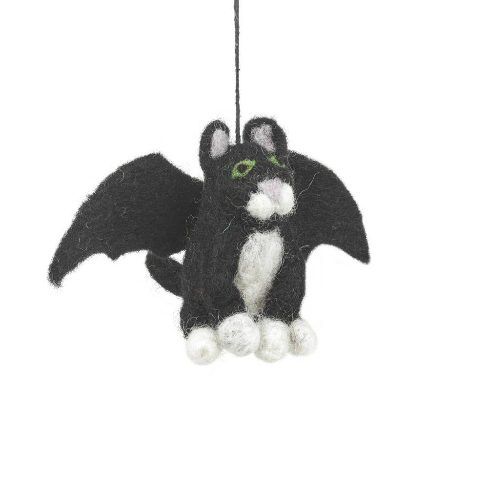 Batty Catty Handmade Hanging Felt Halloween Decoration