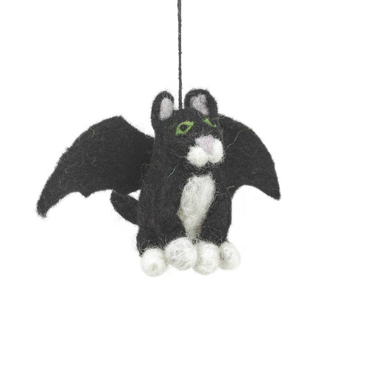 Batty Catty Handmade Hanging Felt Halloween Decoration