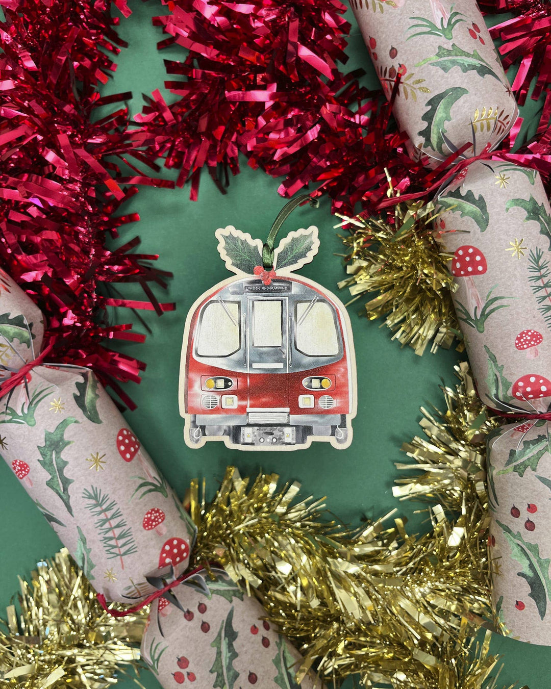 London Tube Wooden Christmas Ornament