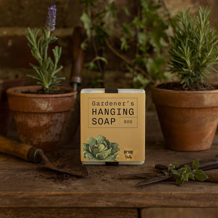 Gardener's Olive Hanging Soap on a Rope 80g