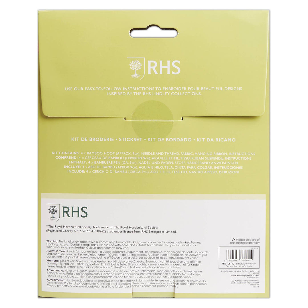 Royal Horticultural Society Orchids Embroidery Kit